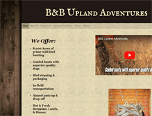 Tablet Screenshot of bbuplandadventures.com